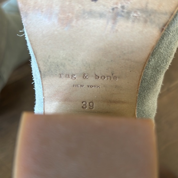 rag bone harrow light gray suede leather boots Sz 8.5 - Picture 9 of 11